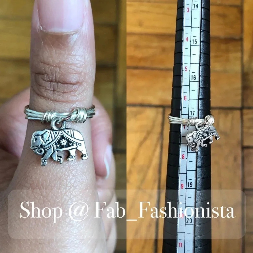 Sterling Silver Elephant Ring - image 4